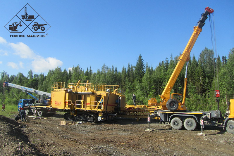 The drilling rig SBSH-250MNA-32 is prepared for the tower installation.